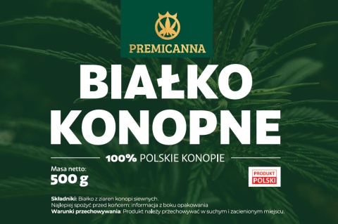 BIAŁKO KONOPNE PROSZEK 500G - BIAŁKO ROŚLINNE BIAŁKO KONOPNE PROSZEK 500G - BIAŁKO ROŚLINNE