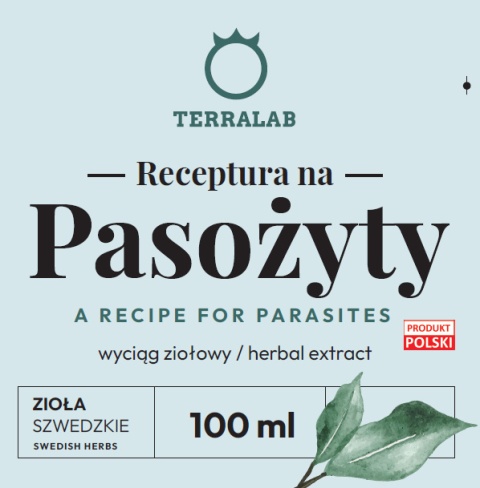 Mieszanka ziół na Pasożyty Wyciąg ziołowy 100ml Mieszanka ziół na Pasożyty Wyciąg ziołowy 100ml