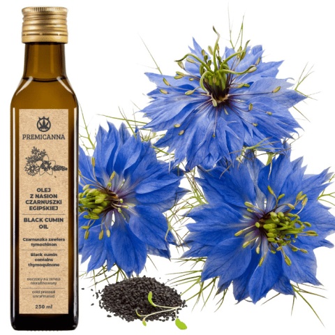 Olej z Czarnuszki Zimnotłoczony 250ml Olej z Czarnuszki Zimnotłoczony 250ml