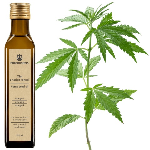 Olej z nasion konopi 250ml Czysty Olej z nasion konopi 250ml Czysty