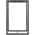 Stojak na drewno kominkowe metalowy czarny 45x28x70 cm