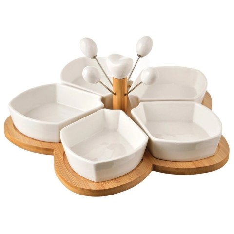 Miseczki na przekąski porcelanowe białe WHITELINE 28,5 cm 10 el. Miseczki na przekąski porcelanowe białe WHITELINE 28,5 cm 10 el.