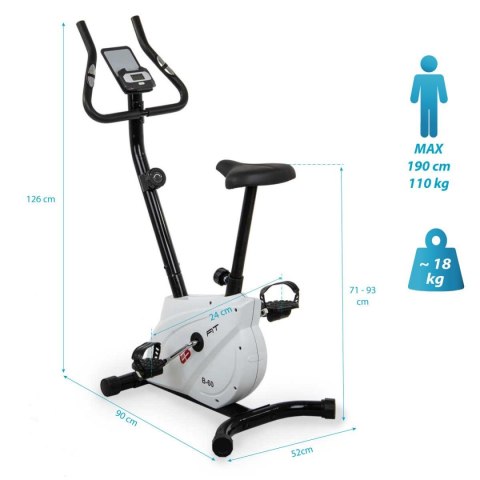 Rower stacjonarny magnetyczny B60 EB FIT LCD puls 8 poziomów