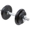 Hantla żeliwna 10kg walizka Enero Fit zestaw 7 elementów
