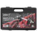 Hantla żeliwna 10kg walizka Enero Fit zestaw 7 elementów