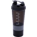 BIDON FITNESS SHAKER 500ML BLACK GREY PURE 2 IMPROVE