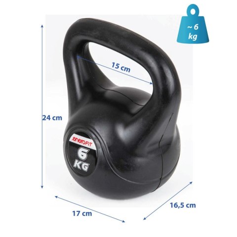 HANTLA KOMPOZYTOWA KETTLEBELL 6 KG ODWAŻNIK ENERO FIT HANTLA KOMPOZYTOWA KETTLEBELL 6 KG ODWAŻNIK ENERO FIT