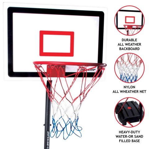 ZESTAW REGULOWANY DO KOSZYKÓWKI DUNLOP 1,65-2,05M 3W1 ZESTAW REGULOWANY DO KOSZYKÓWKI DUNLOP 1,65-2,05M 3W1