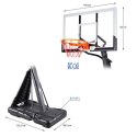 ZDK027 Kosz do koszykówki NILS regulowany 77–104 cm czarno-pomarańczowy