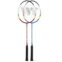 Alumtec 329K zestaw 2 rakiet badminton WISH z pokrowcem niebieska/czerwona