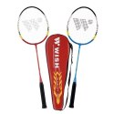 Alumtec 329K zestaw 2 rakiet badminton WISH z pokrowcem niebieska/czerwona