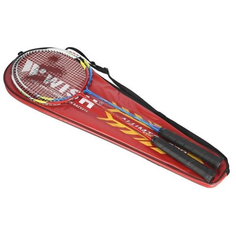 Alumtec 329K zestaw 2 rakiet badminton WISH z pokrowcem niebieska/czerwona Alumtec 329K zestaw 2 rakiet badminton WISH z pokrowcem niebieska/czerwona