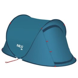 NC3743 Niebieski namiot kempingowy samorozkładający NILS CAMP
