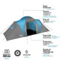 Namiot Kempingowy Nils Camp NC6031 Highland dla 6 osób - Niebiesko-szary