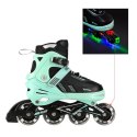 NA11230A MIĘTOWE LED ROZM. L(39-42) ŁYŻWOROLKI NILS EXTREME