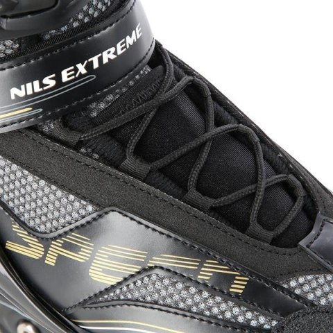 Łyżworolki NA2150 NILS EXTREME czarno-złote –styl, prędkość i komfort jazdy Łyżworolki NA2150 NILS EXTREME czarno-złote –styl, prędkość i komfort jazdy