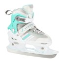 NH18191 2w1 BIAŁO-NIEBIESKIE ROZM.L(39-43) ŁYŻWOROLKI Z WYM. PŁ. HOKEJOWĄ NILS EXTREME
