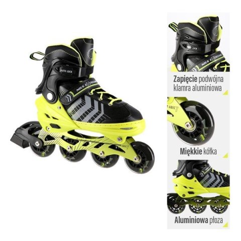 NH18192 4w1 CZARNO-ZIELONY ROZM.M(34-38) ŁYŻWOROLKI Z WYM. PŁ. HOKEJOWĄ NILS EXTREME NH18192 4w1 CZARNO-ZIELONY ROZM.M(34-38) ŁYŻWOROLKI Z WYM. PŁ. HOKEJOWĄ NILS EXTREME