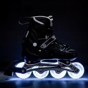 NH10905 4w1 CZARNE LED ROZM. S(31-34) ŁYŻWOROLKI Z WYM. PŁOZĄ HOKEJOWĄ NILS EXTREME