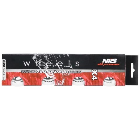 PU 76x24 82A BIAŁE MATOWE KÓŁKA (4 szt.) NILS EXTREME PU 76x24 82A BIAŁE MATOWE KÓŁKA (4 szt.) NILS EXTREME