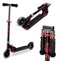 HD120L LED BLACK-RED - Hulajnoga NILS EXTREME Święcące kółka -Stylowa jazda