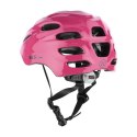 Różowy Kask dla Dziecka z LED Rozmiar S (44-50 cm) - Wygodny i Bezpieczny