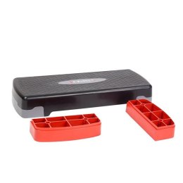 AS003 Step do aerobiku 2 poziomy 67 cm 200 kg HMS czarny/red