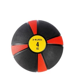 NK04 Piłka lekarska 4 kg HMS czarno–czerwona fitness