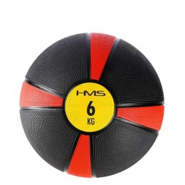 NK06 Piłka lekarska 6 kg HMS czarno-czerwona