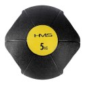 NKU05 Piłka lekarska z uchwytami 5 kg HMS czarna