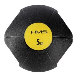NKU05 Piłka lekarska z uchwytami 5 kg HMS czarna