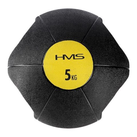 NKU05 Piłka lekarska z uchwytami 5 kg HMS czarna NKU05 Piłka lekarska z uchwytami 5 kg HMS czarna
