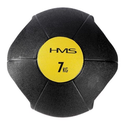 NKU07 Piłka lekarska z uchwytami 7 kg HMS czarna NKU07 Piłka lekarska z uchwytami 7 kg HMS czarna