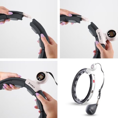 HHM15 BLACK – Hula Hop z Magnesem i Licznikiem HMS HHM15 BLACK – Hula Hop z Magnesem i Licznikiem HMS