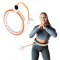 HHM21 hula hop fitness magnetyczne licznik biało-pomarańczowe HMS
