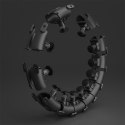 HHW01 BLACK – Hula Hop z Wypustkami i Obciążnikiem HMS