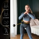 HHM21 Hula hop HMS magnetyczne TPE wypustki obciążnik licznik czarno-żółty