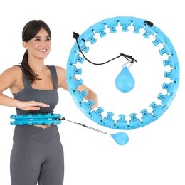 ZESTAW HULA HOP HHW01 BLUE Z WYPUSTKAMI I OBCIĄŻNIKIEM HMS + PAS BR163 RED
