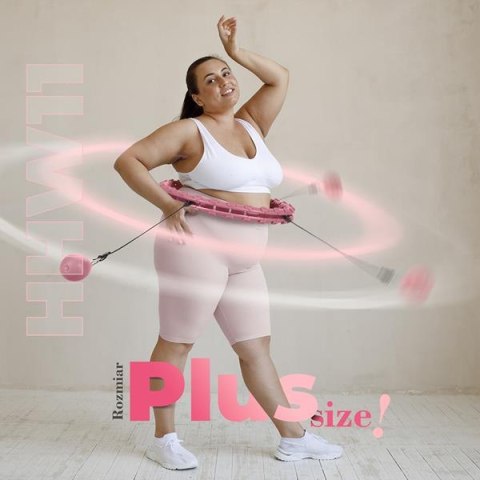ZESTAW HULA HOP HHW11 LIGHT PINK Z WYPUSTKAMI I OBCIĄŻNIKIEM + PAS BR163 BLACK PLUS SIZE HMS ZESTAW HULA HOP HHW11 LIGHT PINK Z WYPUSTKAMI I OBCIĄŻNIKIEM + PAS BR163 BLACK PLUS SIZE HMS