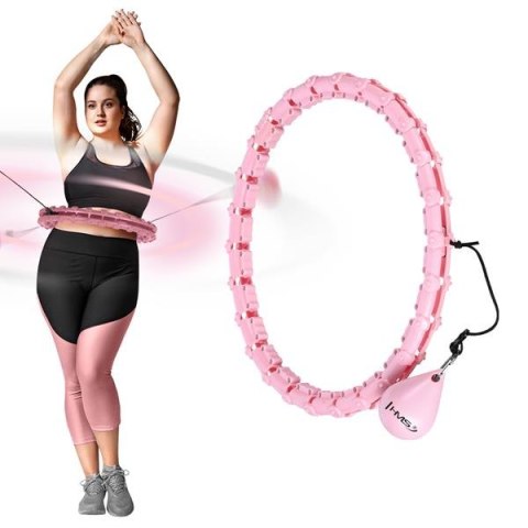 ZESTAW HULA HOP HHW11 LIGHT PINK Z WYPUSTKAMI I OBCIĄŻNIKIEM + PAS BR163 BLACK PLUS SIZE HMS ZESTAW HULA HOP HHW11 LIGHT PINK Z WYPUSTKAMI I OBCIĄŻNIKIEM + PAS BR163 BLACK PLUS SIZE HMS