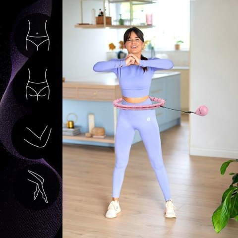 ZESTAW HULA HOP HHW11 LIGHT PINK Z WYPUSTKAMI I OBCIĄŻNIKIEM + PAS BR163 BLACK PLUS SIZE HMS ZESTAW HULA HOP HHW11 LIGHT PINK Z WYPUSTKAMI I OBCIĄŻNIKIEM + PAS BR163 BLACK PLUS SIZE HMS