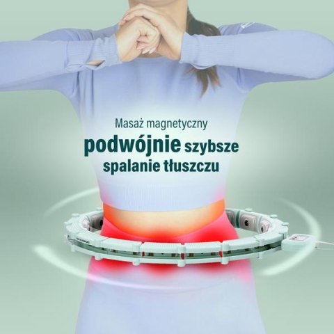 ZESTAW HULA HOP MAGNETYCZNY GREEN HHM14 Z LICZNIKIEM HMS + PAS WYSZCZUPLAJĄCY BR163 BLACK ZESTAW HULA HOP MAGNETYCZNY GREEN HHM14 Z LICZNIKIEM HMS + PAS WYSZCZUPLAJĄCY BR163 BLACK