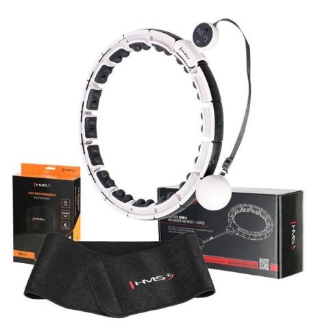 ZESTAW HULA HOP MAGNETYCZNY WHITE HHM16 Z LICZNIKIEM HMS + PAS WYSZCZUPLAJĄCY BR163 BLACK ZESTAW HULA HOP MAGNETYCZNY WHITE HHM16 Z LICZNIKIEM HMS + PAS WYSZCZUPLAJĄCY BR163 BLACK