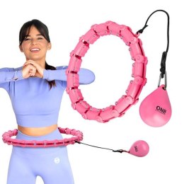 Zestaw Hula Hop OHA02 Pink + Pas BR160 One Fitness – Wyszczuplanie i Masaż