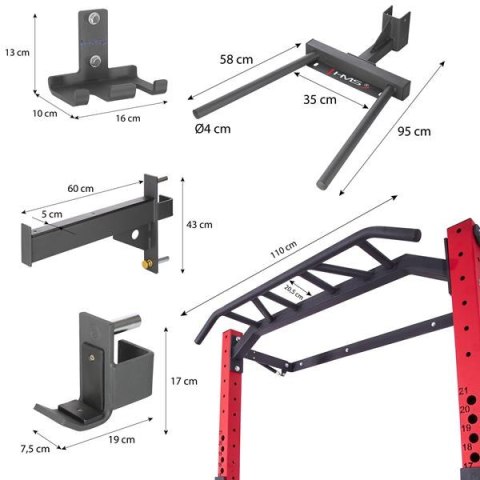Klt22 Wielofunkcyjna Klatka Treningowa Składana Red Hms