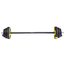 SBP15 Sztanga fitness 20 kg HMS chromowana z talerzami kolorowymi