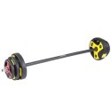 SBP15 Sztanga fitness 20 kg HMS chromowana z talerzami kolorowymi