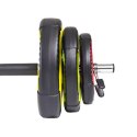 SBP15 Sztanga fitness 20 kg HMS chromowana z talerzami kolorowymi