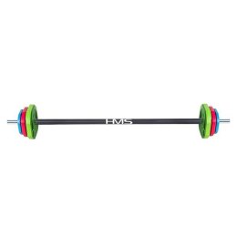 SBP20 Sztanga fitness 20 kg HMS chromowana z gumowanymi talerzami