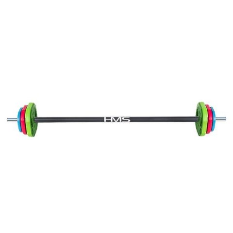 SBP20 Sztanga fitness 20 kg HMS chromowana z gumowanymi talerzami SBP20 Sztanga fitness 20 kg HMS chromowana z gumowanymi talerzami